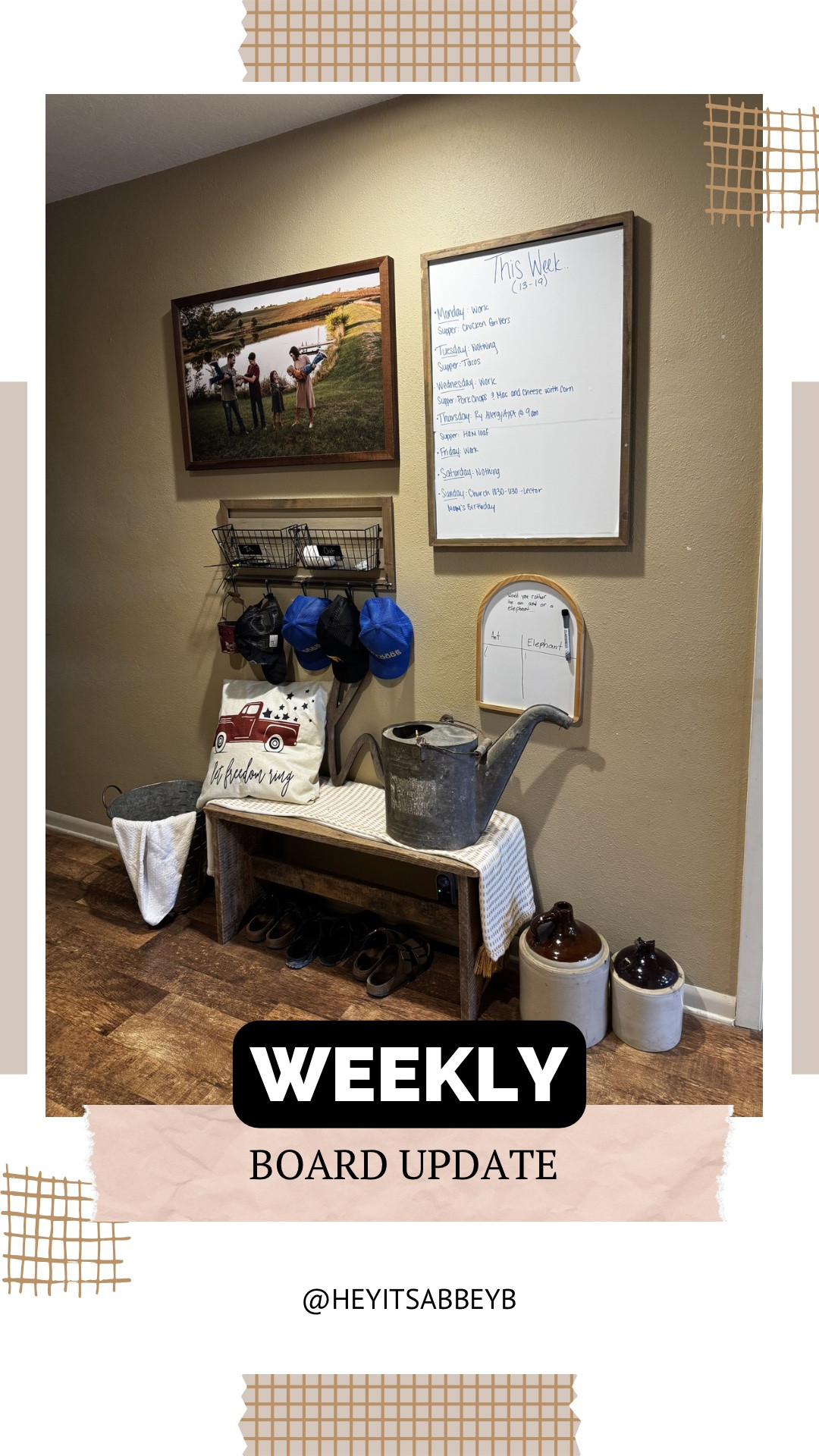 It’s a new week for us, and I’m a day late on changing the board…but this week is pretty bare for activities for once!

I might have just crawled out of bed and a little sleep yet, but it’s time to get moving and get some stuff done today. 





#calendar #organize #organizer #organizeyourlife #organizeyourhome

#LTKmomlife #LTKdayinmylife #LTKvlog