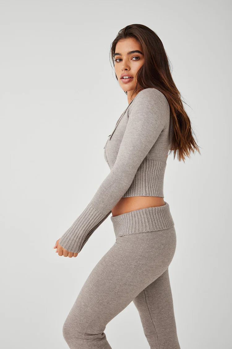 Aimee Cloud Knit Zip Up Hoodie | Frankies Bikinis