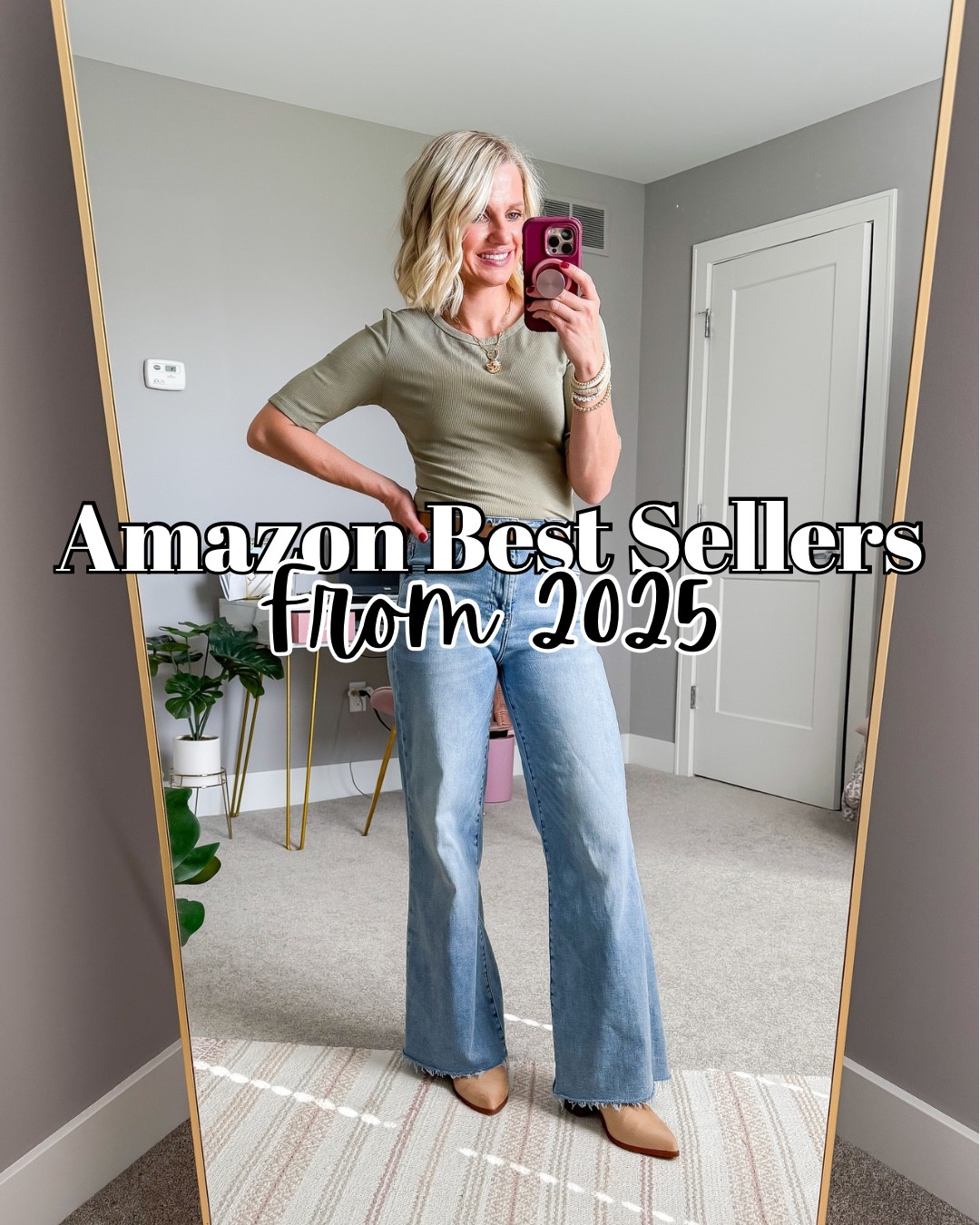 My best sellers on Amazon in 2025!! 
Jeans- 25 (fit TTS, I did cut the hem, code: katie15 when purchased at Dear John) 
Top- small
Booties- 7.5 (fit TTS) 
Belts- small


#LTKOver40 #LTKPetite #LTKmomlife