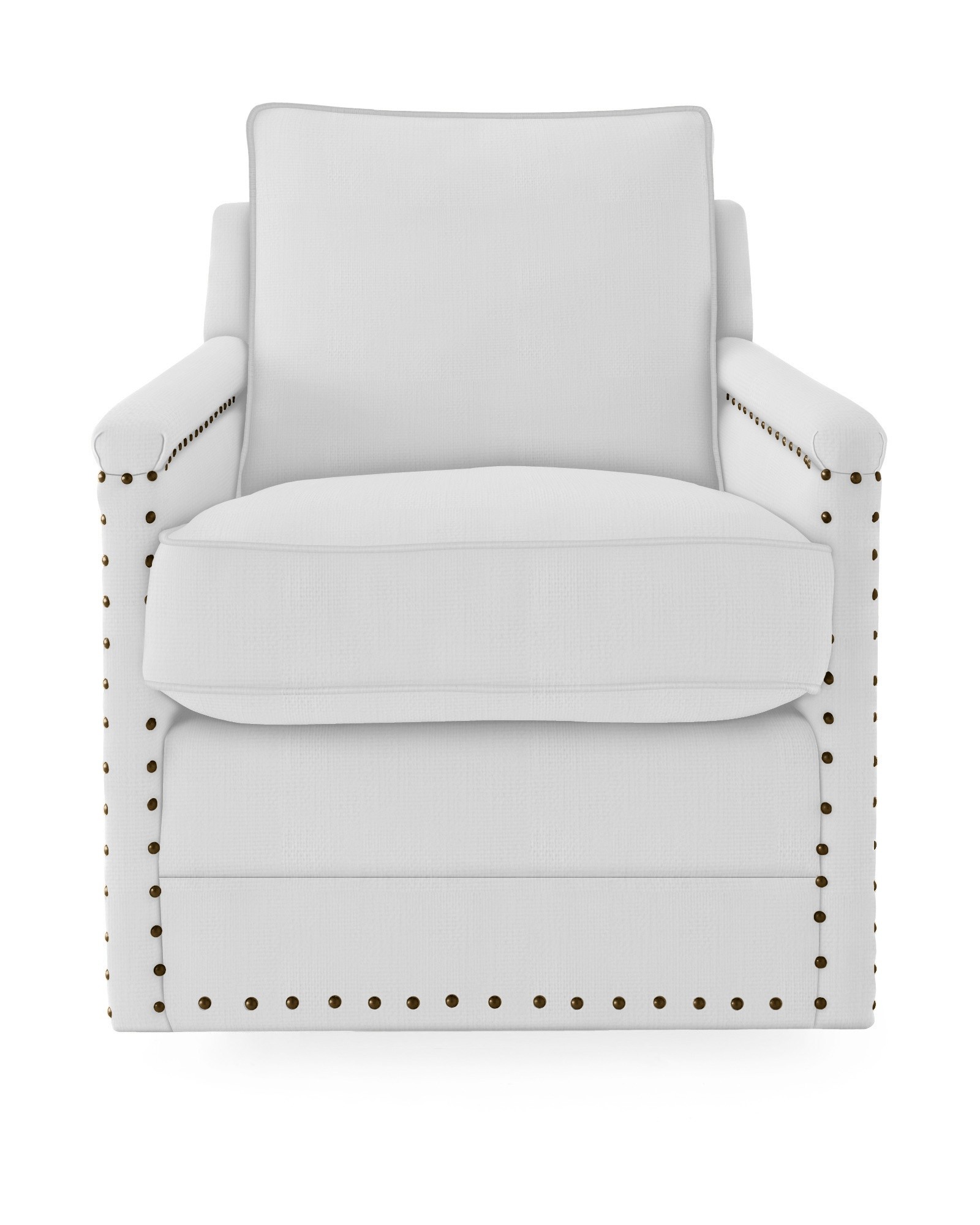 Spruce Street Swivel Chair with Nailheads | Serena and Lily