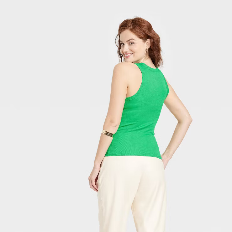 Women's Ribbed High Neck Tank - A New Day™ | Target
