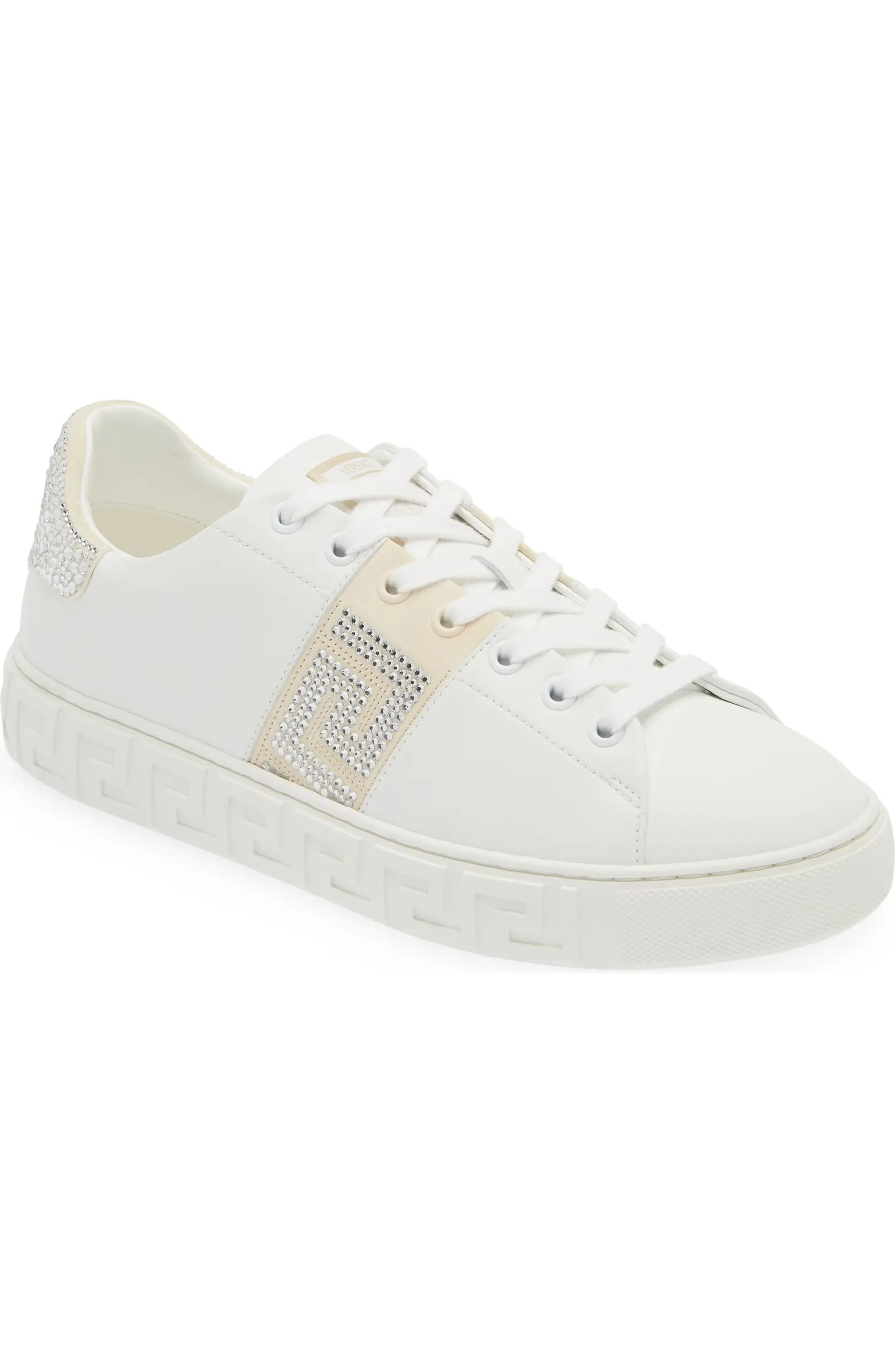 Versace Crystal Greca Sneaker (Women) | Nordstrom | Nordstrom