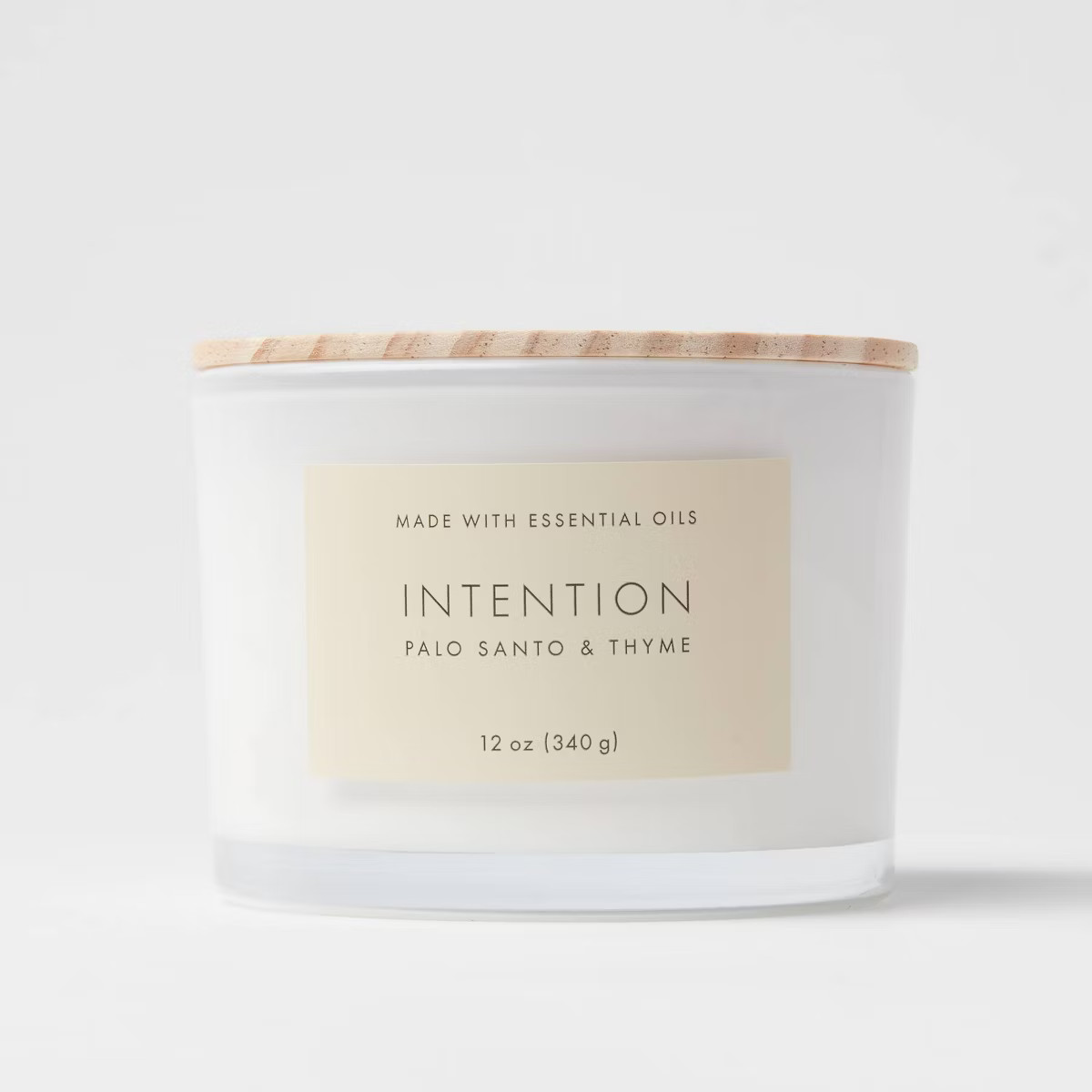Wood Lidded Glass Wellness Intention Candle - Threshold™ | Target
