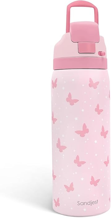 Butterfly Insulated Stainless Steel Water Bottle with Straw for Sports and Travel, 32oz, Gifts fo... | Amazon (US)