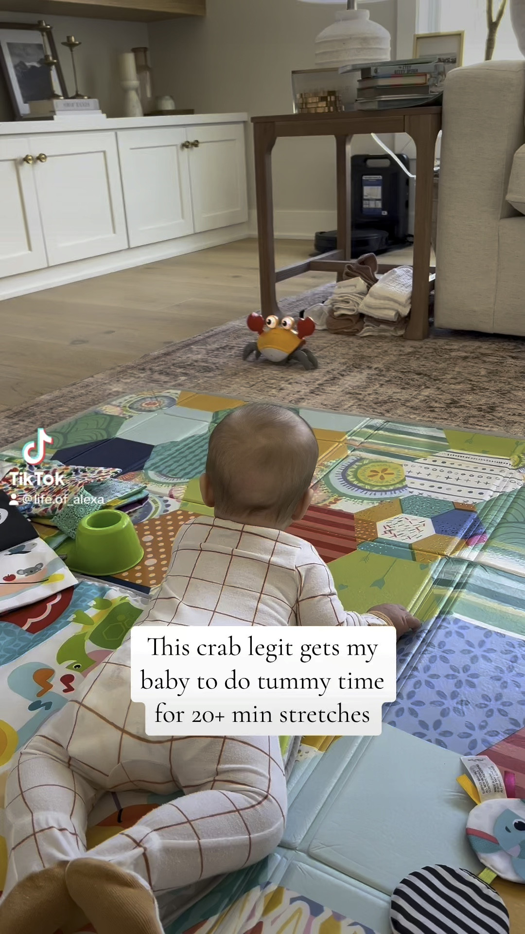He actually enjoys tummy time thanks to this crab lol


#LTKfamily #LTKkids #LTKbaby