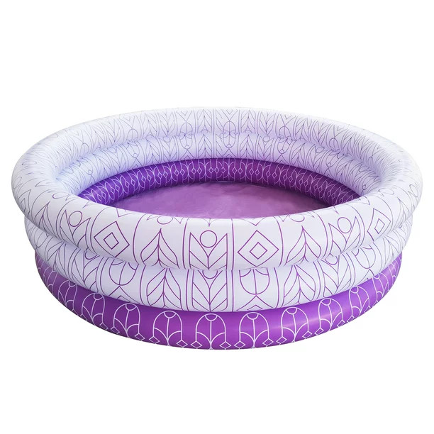Summer Club Inflatable 5.5ft 3 Ring Adult Pool- Spec of Purple Aztec Print | Walmart (US)