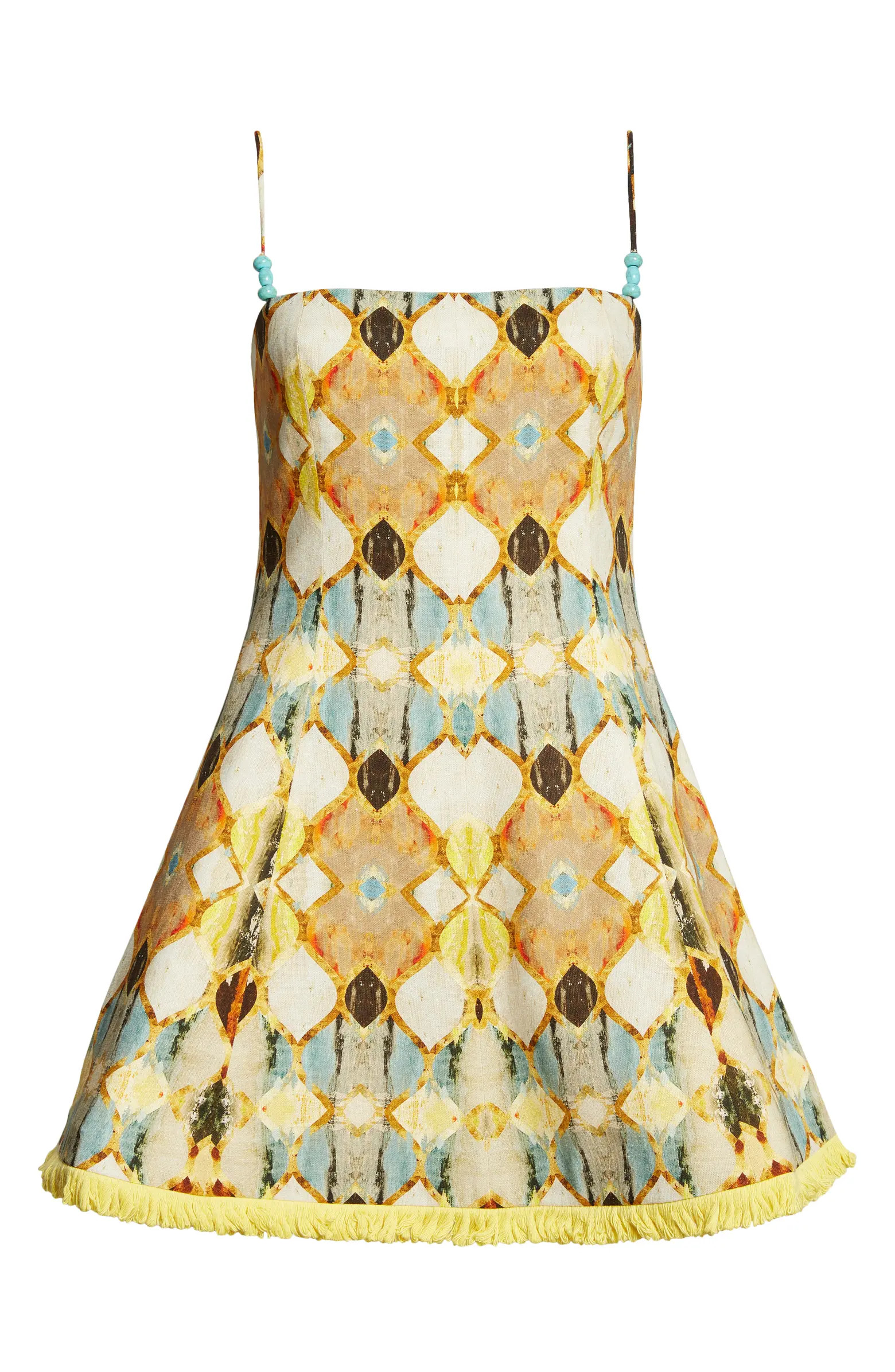 Cruz Linen Blend Fit & Flare Minidress | Nordstrom