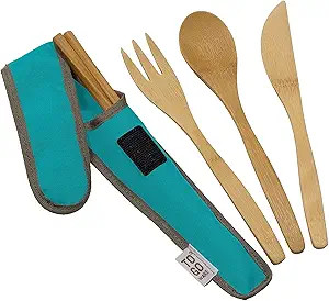 To Go Ware To Go Ware Reusable Bamboo Travel Utensils with Carrying Case & Carabiner Clip | Bambo... | Amazon (US)