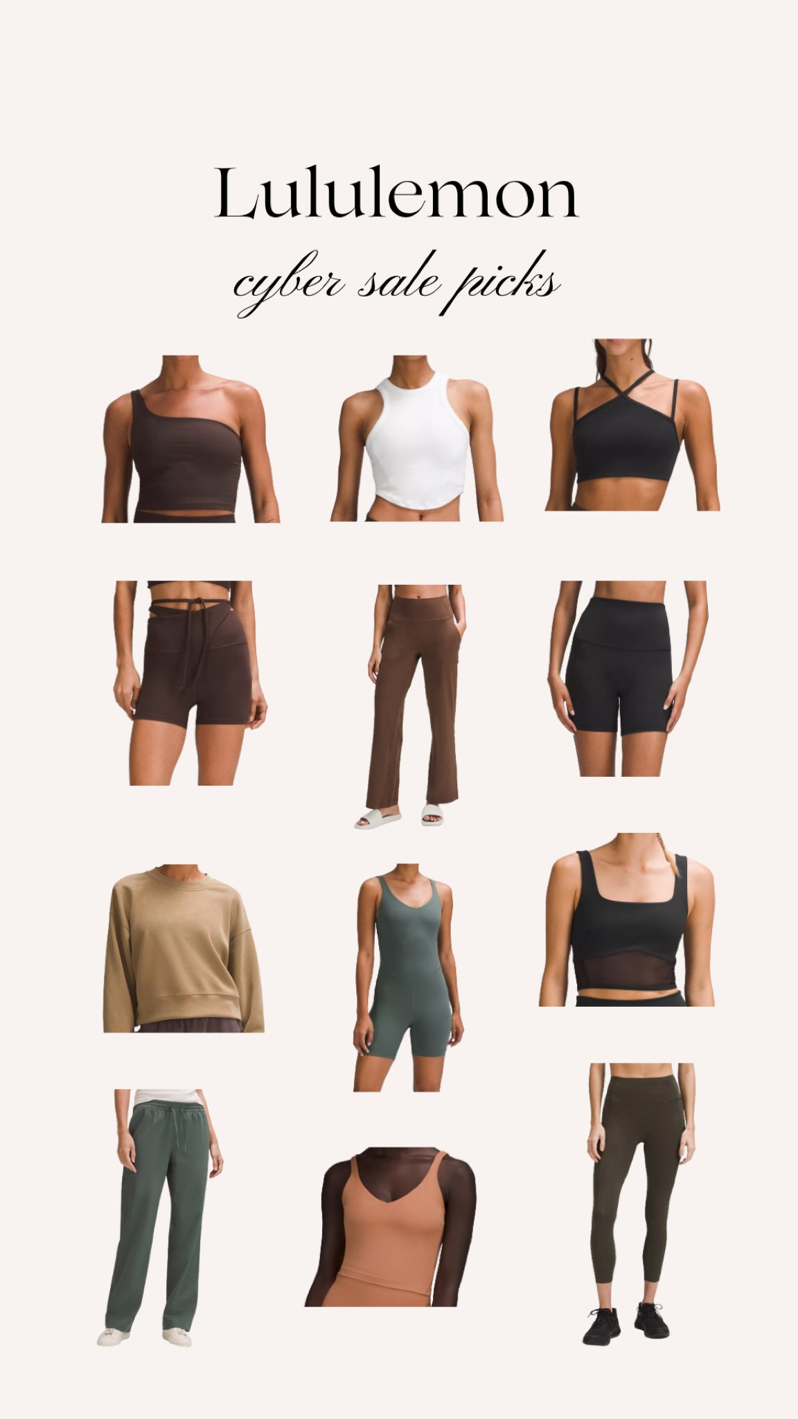 Lululemon cyber monday sale! some of my favorite activewear and loungewear linked! 🤎

size 2 in bottoms & rompers
size 4 in tops because I like a little extra room!

#LTKfitness #LTKsalealert #LTKfindsunder100