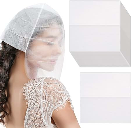 Tegeme 30 Pieces Face Makeup Protector Hood Disposable Cosmetic Mask | Transparent Shield with El... | Amazon (US)