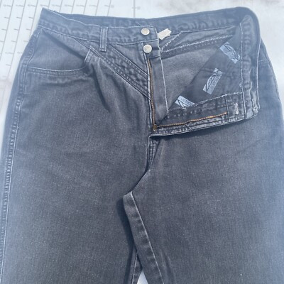 Vintage Rocky Mountain Denim Jeans Size 32x29 Black High Waist Western Rodeo  | eBay | eBay US