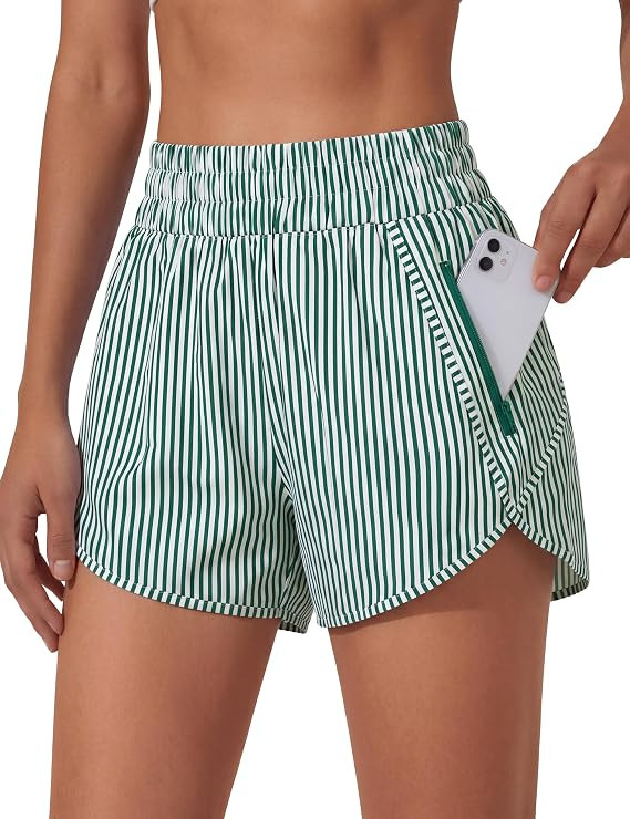 BMJL Women's Running Shorts Elastic High Waisted with Pockets, 2.5" Sporty Workout Quick Dry Athl... | Amazon (US)