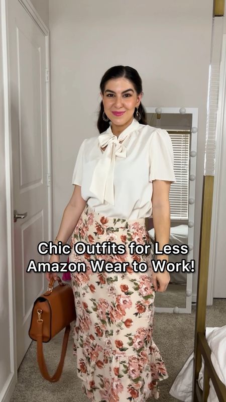 Amazon Chic Outfits for Less 🩷 Classy Work Wear Outfits. 
Outfit 1 XS in the top and Small in the skirt. 
Outfit 2 XS in the dress. 
Outfit 3 Size small in the blouse and skirt. 

Work Wear | Professional Outfit


#LTKFindsUnder50 #LTKVideo #LTKWorkwear