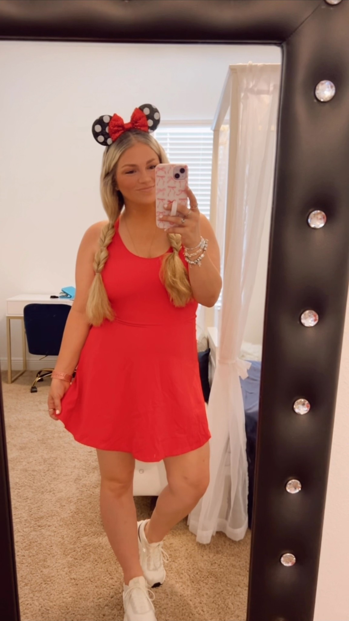 The most comfortable tennis dress! Cute open back detail, biker shorts underneath. Wearing medium 

#LTKStyleTip #LTKActive #LTKFindsUnder50