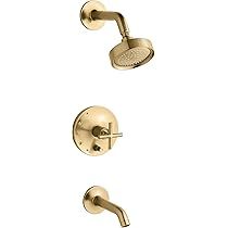 Kohler K-T14420-3-2MB Purist Bath and Shower Faucet System, Vibrant Brushed Moderne Brass | Amazon (US)