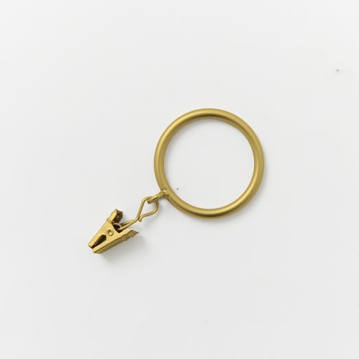 Round Metal Curtain Rings | West Elm (US)