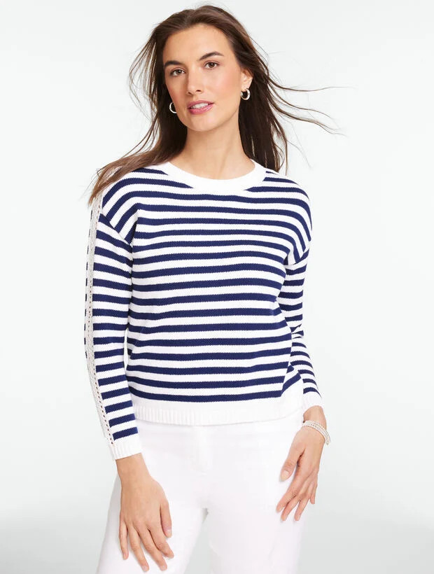 Crewneck Sweater - Stripe | Talbots