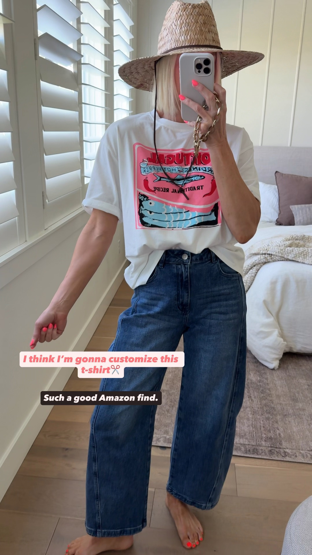 The cutest graphic tee for summer! 
Super impressed with the quality of the graphic & fit of the shirt. 
I plan to cute a raw hem for a more boxy, cropped fit. Fits tts, wearing a medium

#LTKootd #LTKMothersDay #LTKmomlife