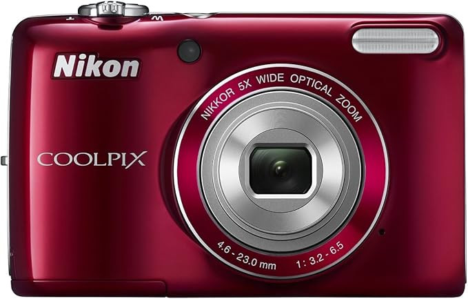 Nikon COOLPIX L26 16.1 MP Digital Camera with 5x Zoom NIKKOR Glass Lens and 3-inch LCD (Red) (OLD... | Amazon (US)