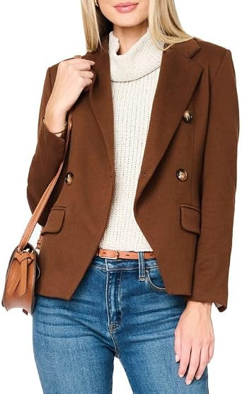 GIBSONLOOK Womens Dress Jacket Double Breasted Blazer, Casual Work Wear for Women | Amazon (US)