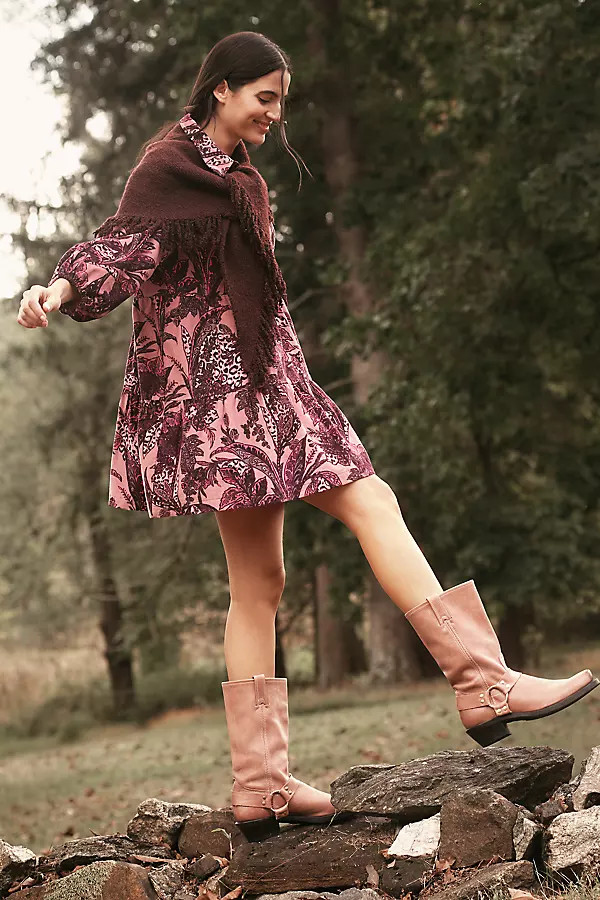 The Bettina Corduroy Tiered Mini Shirt Dress by Maeve | Anthropologie (US)