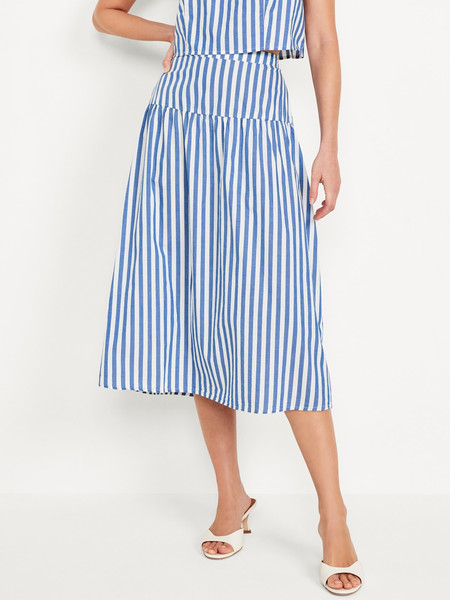 Dropped-Waist Midi Skirt | Old Navy (US)