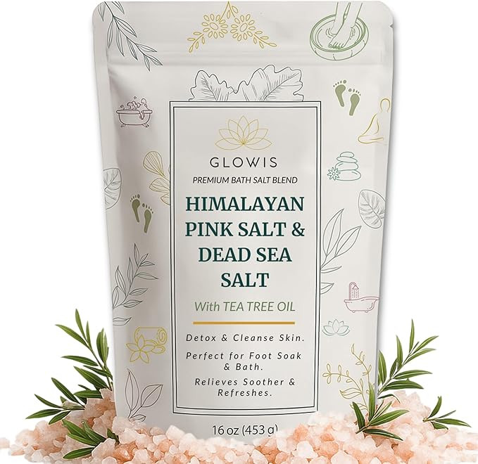 Glowis Tea Tree Oil Foot Soak with Himalayan & Dead Sea Salt | Pedicure Salt Foot Soak for Nail D... | Amazon (US)