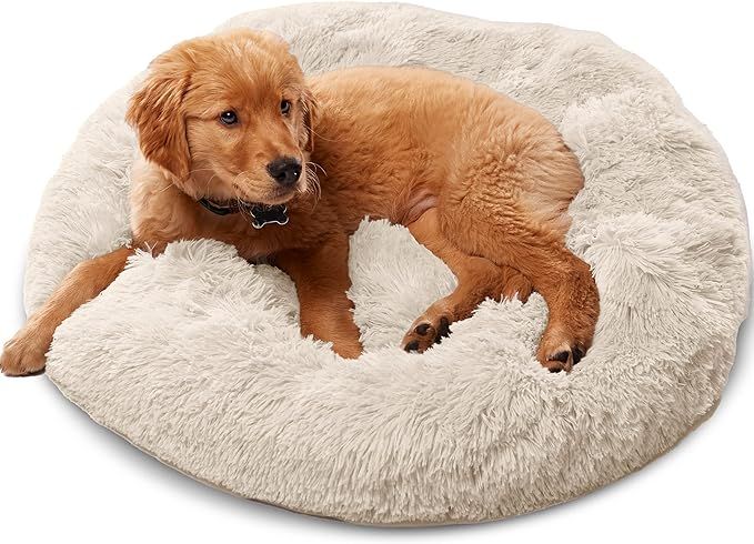 Active Pets Plush Calming Donut Dog Bed - Anti Anxiety Bed for Dogs, Soft Fuzzy Comfort - for Sma... | Amazon (US)