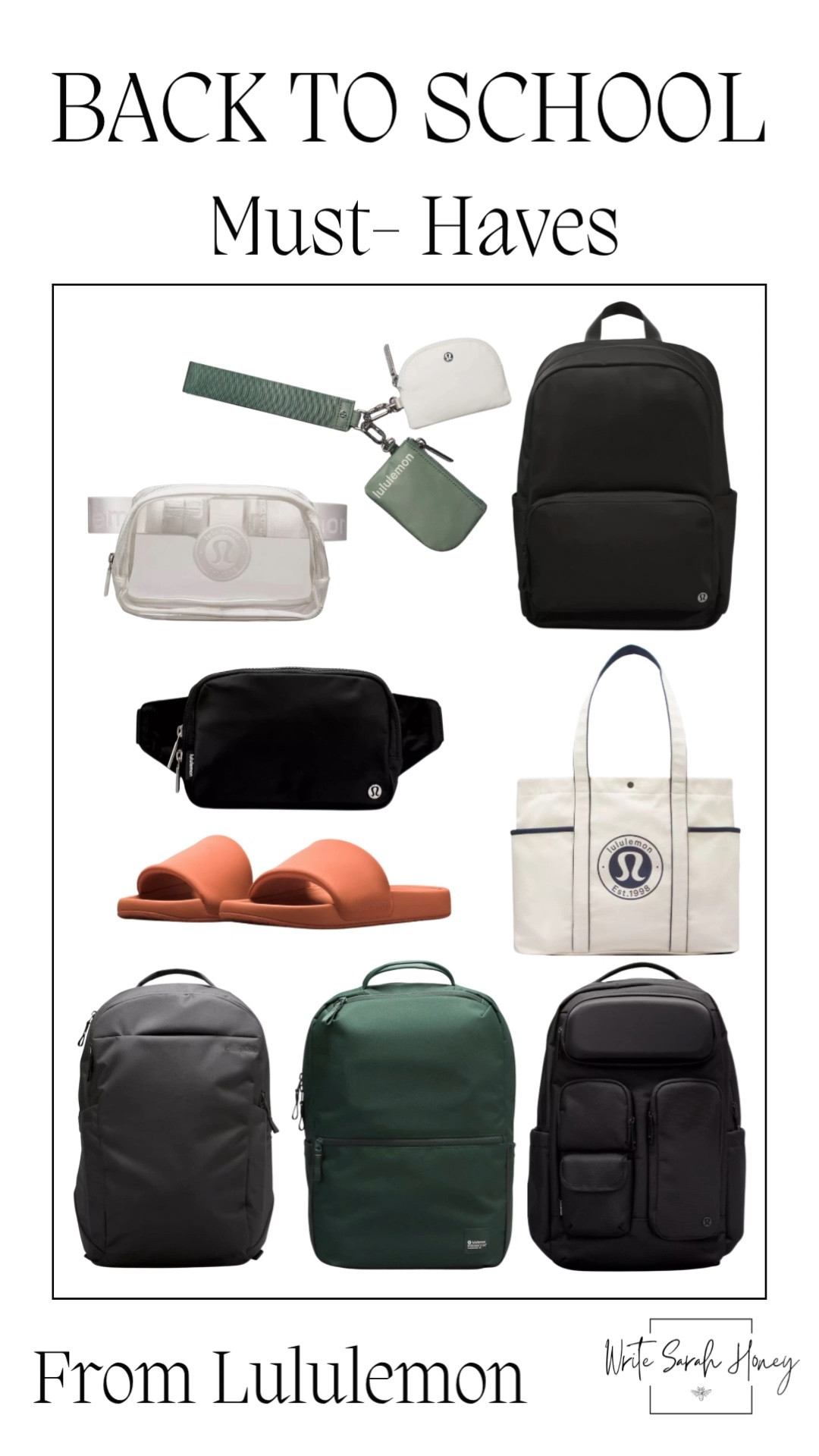 Get ready to tackle the new school year with confidence and style! Shop our top picks for back-to-school must-haves from Lululemon! Shop Now and Elevate Your School Year with Lululemon! Follow Write Sarah Honey!

#BackToSchool #Lululemon #SchoolEssentials #StudyInStyle #ActiveWear #SchoolReady #LululemonStyle #StudentLife #ComfortAndStyle #FitForSchool #CampusFashion #StayActive #StudyGear #LululemonLife

#LTKdayinmylife #LTKmorningroutine #LTKKids
