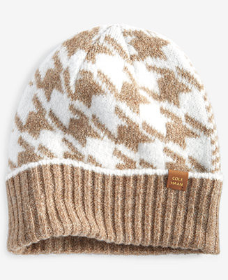Women's Mixed Houndstooth Cuffed Beanie | Macy's