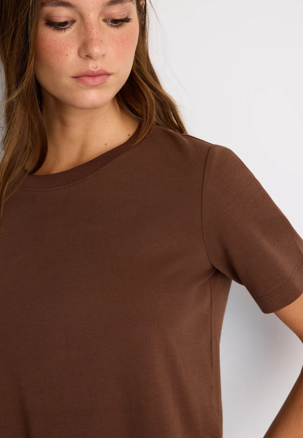 Basic regular fit heavy weight T-shirt - Women's T-shirts | Stradivarius United Kingdom | Stradivarius (UK)