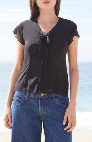 John Galt Black Tie Top | PacSun | PacSun