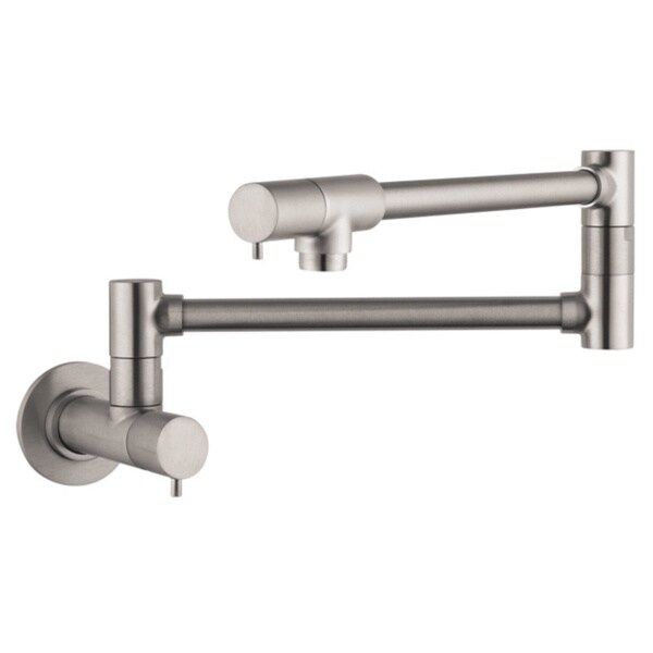 Hansgrohe Talis S Wall-mounted Steel Optik Pot-filler faucet | Bed Bath & Beyond