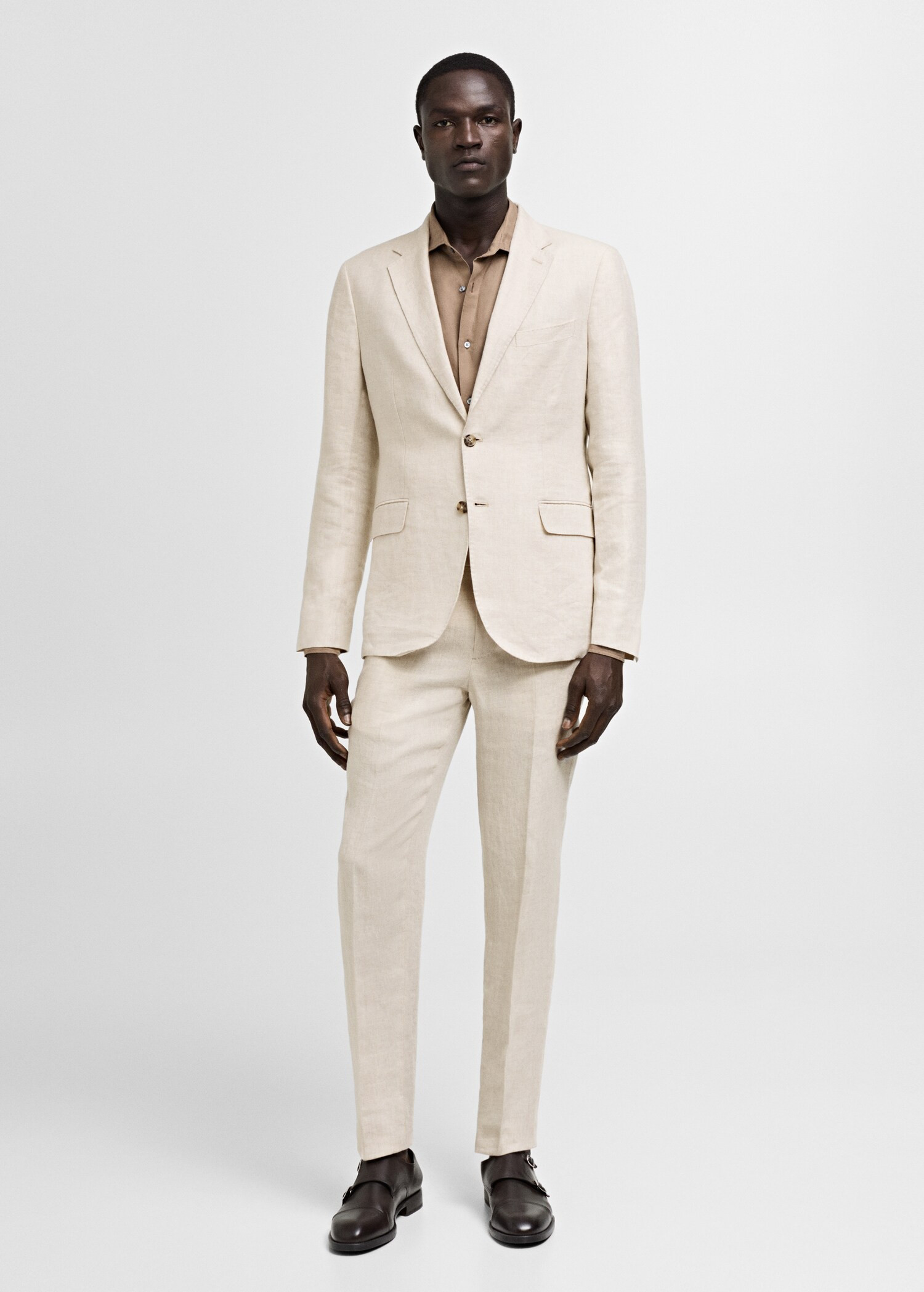 100% linen slim-fit suit blazer - Man | MANGO USA | MANGO (US)