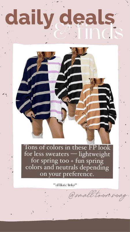Love this free people inspired striped and color block sweater tunic — I sized up to a large for an oversized fit, and to cover my booty and leggings!

Amazon, amazon style, amazon fashion, amazon deals, amazon look for less, amazon finds, amazon sweater, free people, free, people, inspired, free people, look for less, look for less, inspired pieces, budget, friendly fashion, budget, friendly style, spring outfit, spring fashion, spring style, spring break, mom style, mom fashion, comfy cozy, comfy style, sweater,