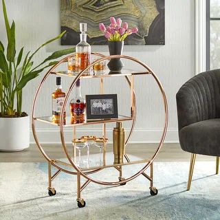 Lifestorey Bayley Bar Cart (Rose Gold) | Bed Bath & Beyond