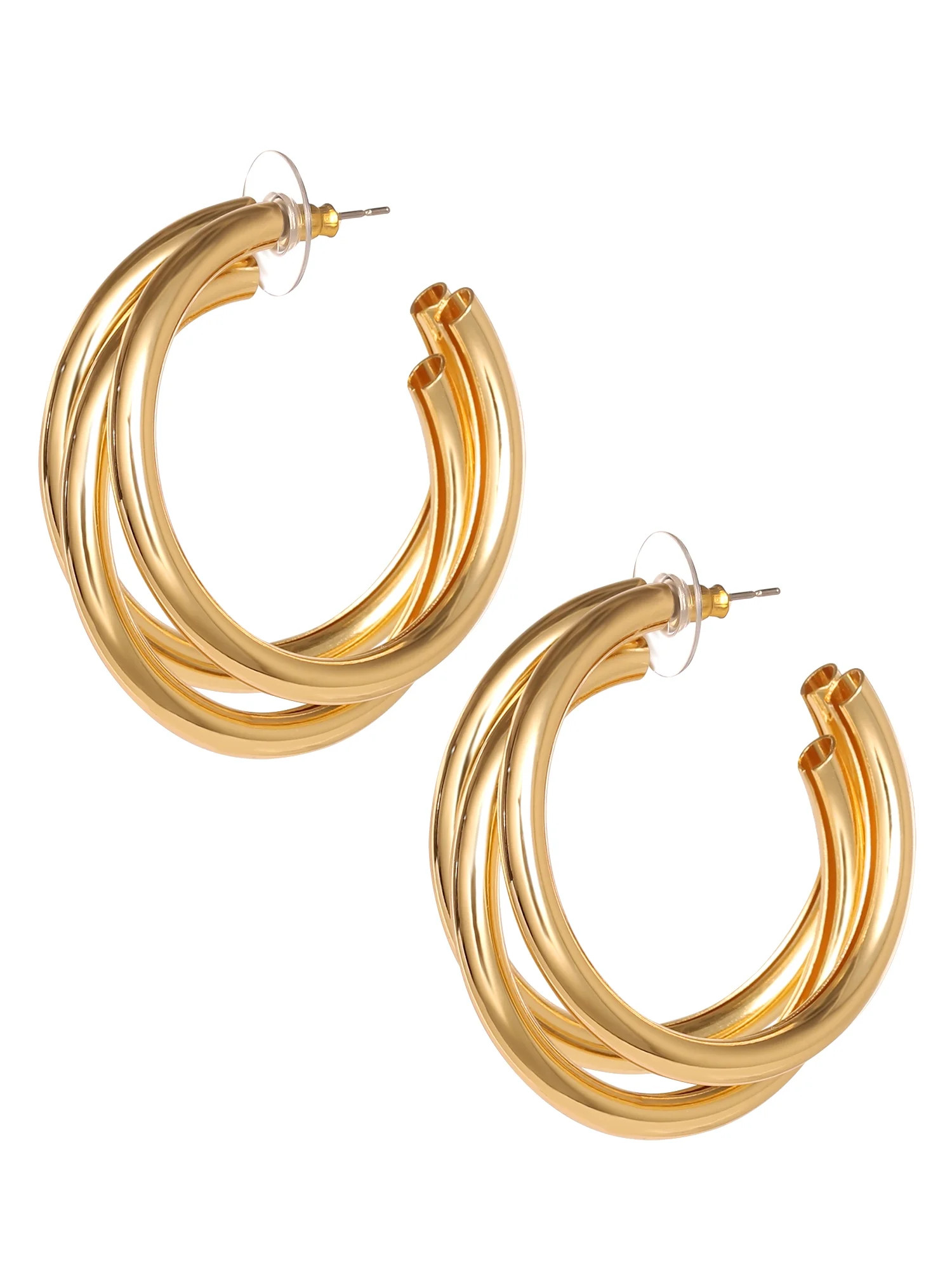 Jessica Simpson Twisted Layer Hoop Earring | Walmart (US)