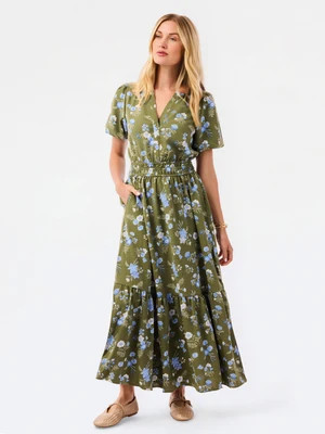 Tracey Midi Dress | Mistflower Olive | Mary Square