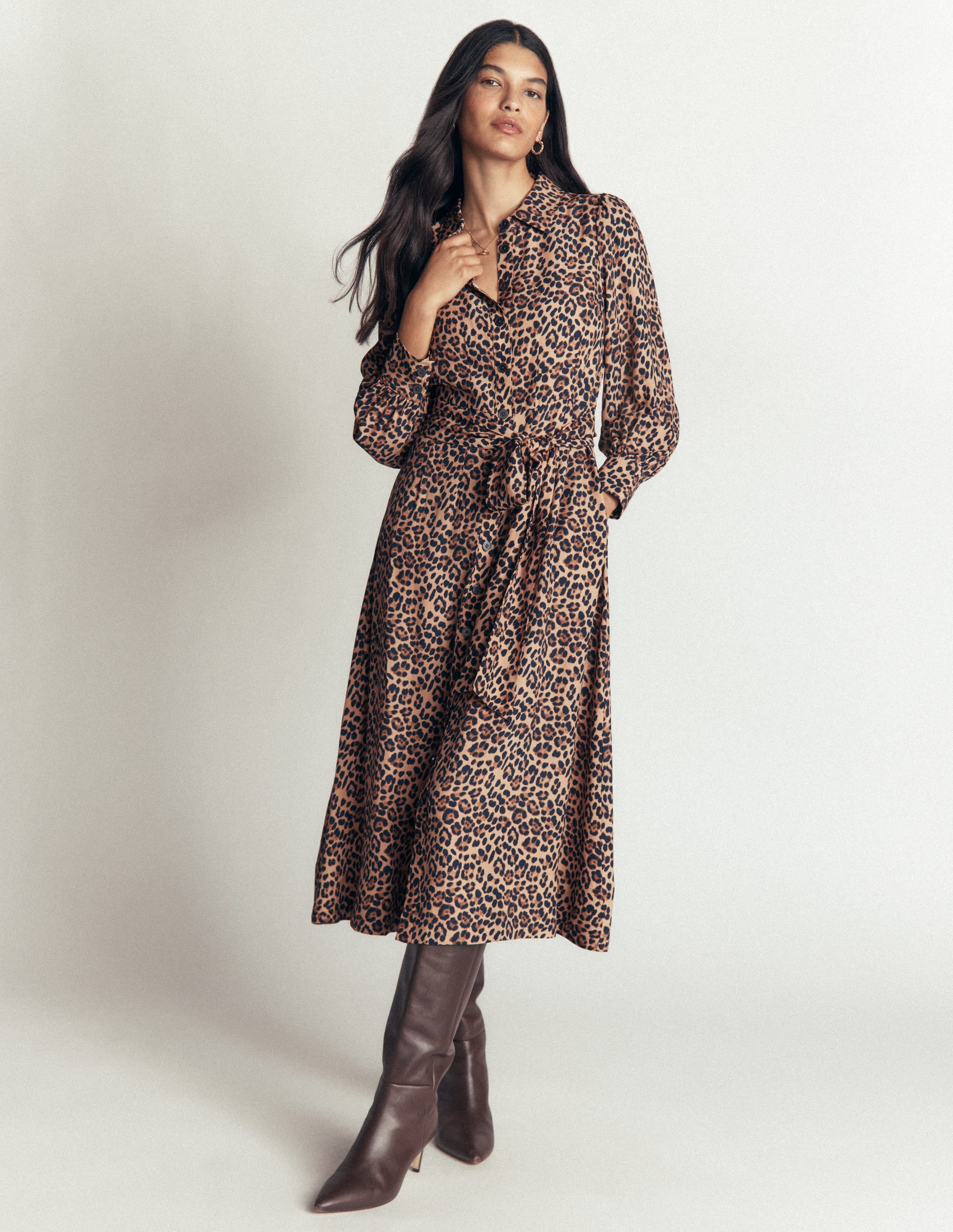 Maeve Occasion Shirt Dress-Animal Print | Boden (US)