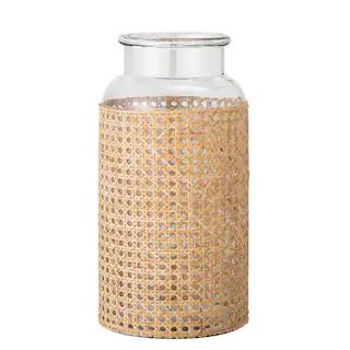 Bloomingville Clear Glass Vase with Woven Natural Cane Sleeve | Michaels Stores