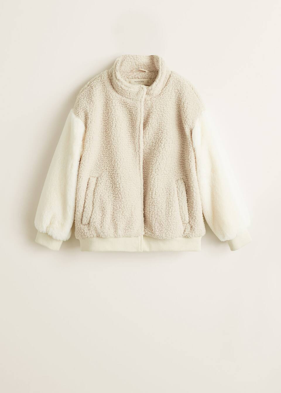 Faux shearling bomber jacket - Girls | MANGO (US)