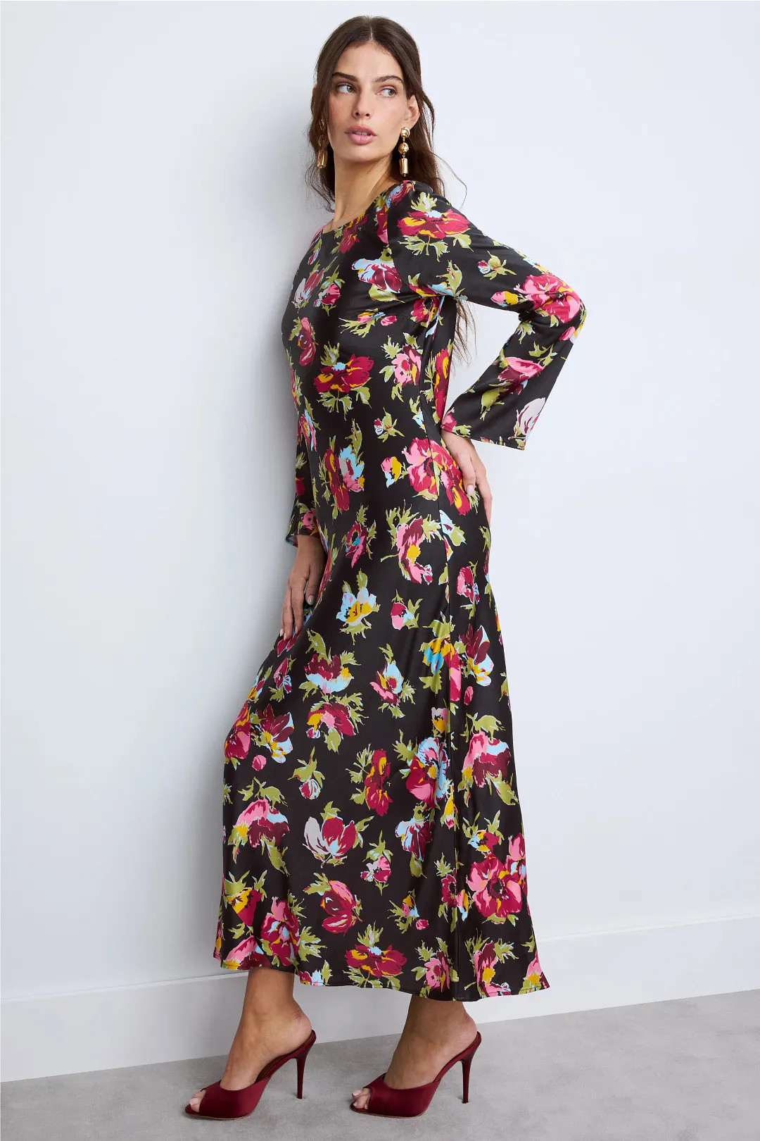 Rixo x RTR Floral Crew Neck Midi Dress | Rent the Runway
