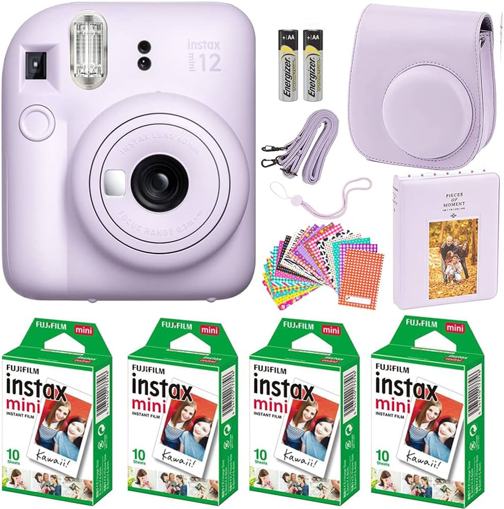 Fujifilm Instax Mini 12 Instant Camera Lilac Purple with Fujifilm Instant Mini Film (40 Sheets) w... | Amazon (US)