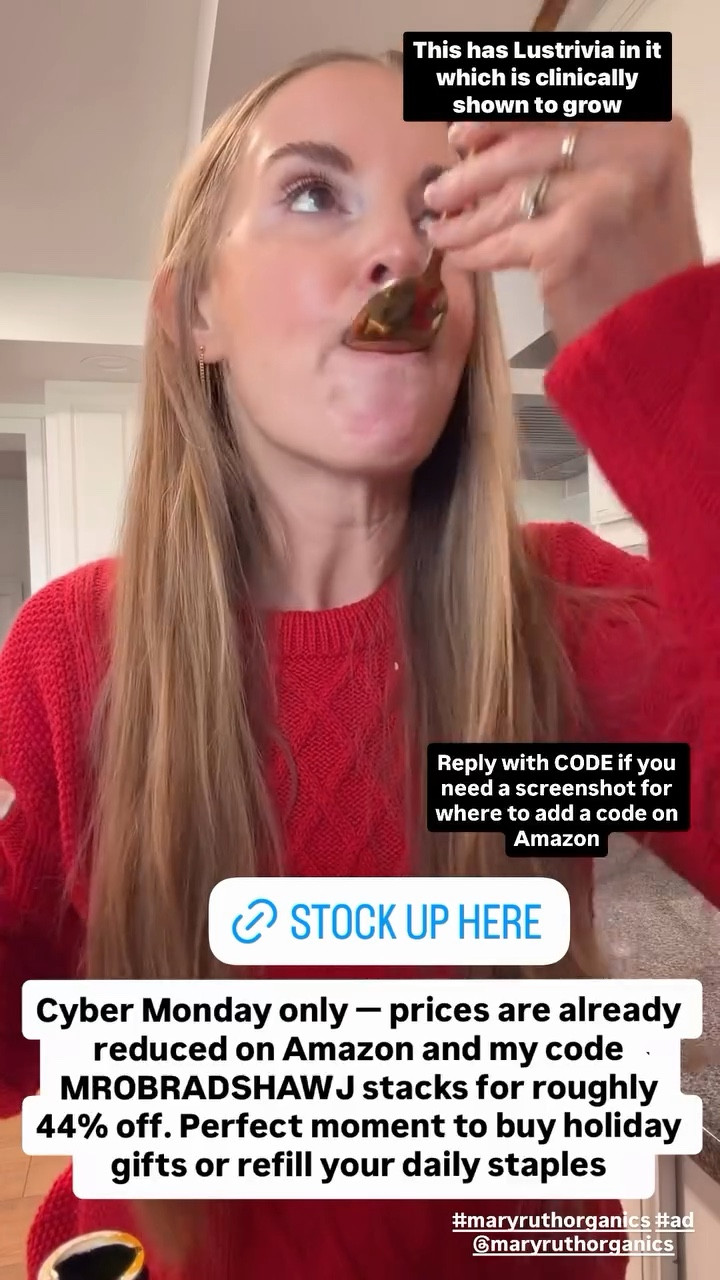 #maryruthorganics #ad @maryruthorganics  Cyber Monday only — prices are already reduced on Amazon and my code MROBRADSHAWJ stacks for roughly 44% off. Perfect moment to buy holiday gifts or refill your daily staples.

#LTKSaleAlert #LTKCyberWeek #LTKselfcare