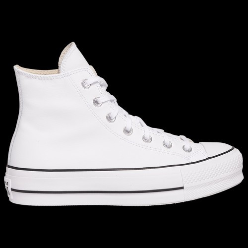 Converse Womens Converse All Star Platform Hi Leather - Womens Shoes Black/White Size 08.0 | Foot Locker (US)