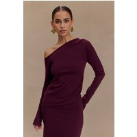 Miles Off Shoulder Knit Top - Plum I MESHKI I Size XXL | MESHKI US