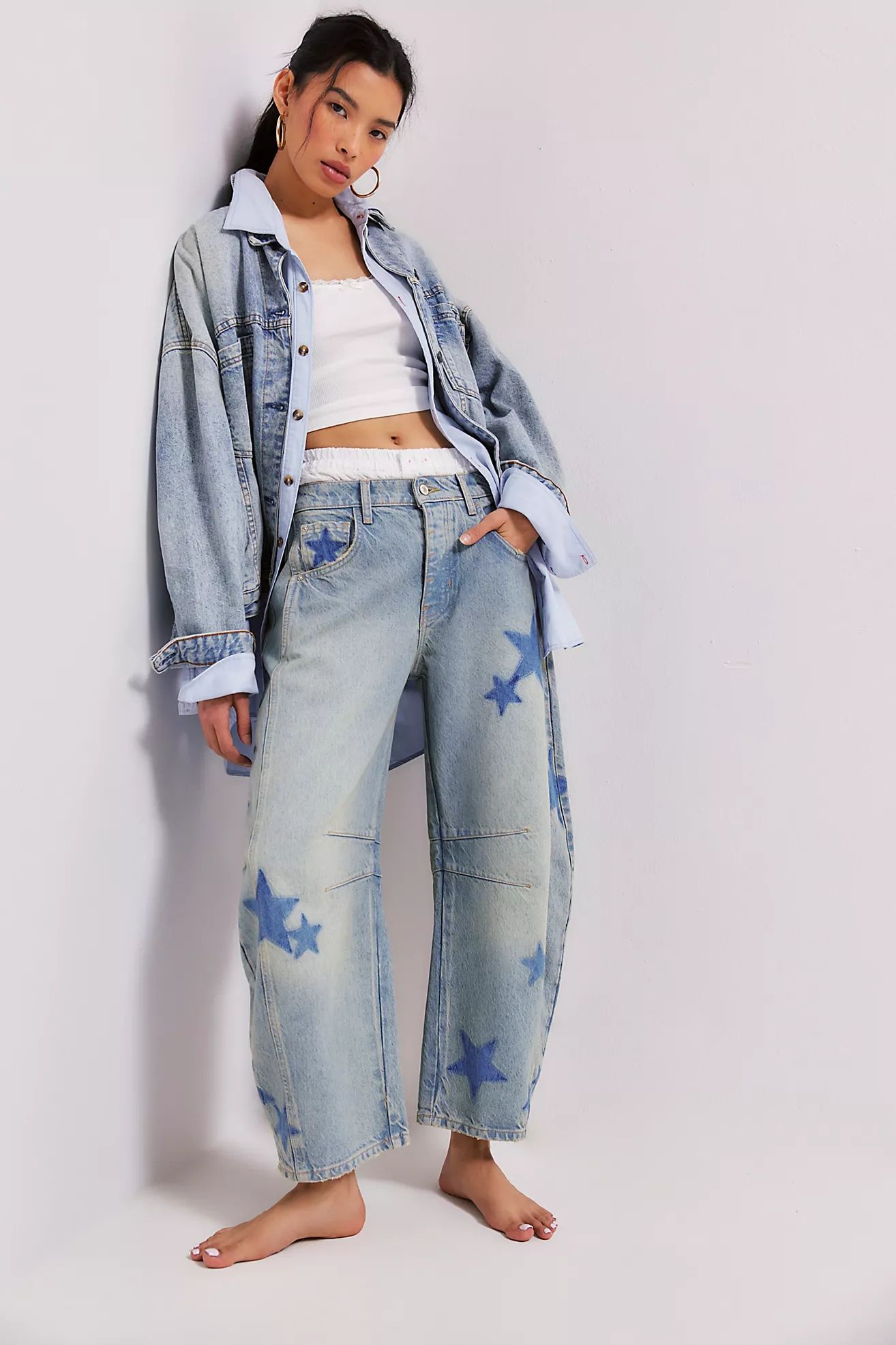 We The Free Good Luck Shadow Patch Jeans | Free People (Global - UK&FR Excluded)