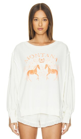 Free People Graphic Camden Sweatshirt in White. - size S | Revolve Clothing (Global)