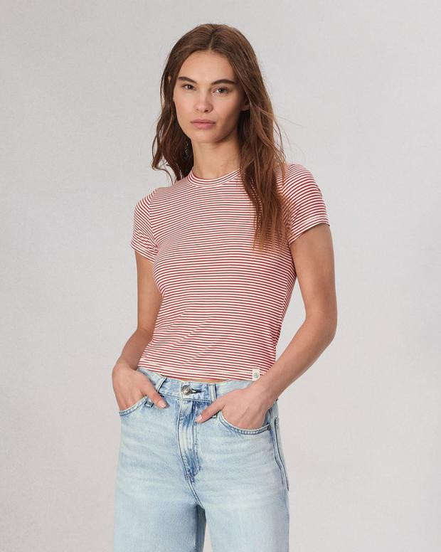 Luca Striped Baby Tee | rag & bone