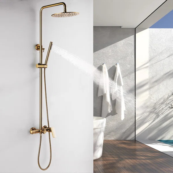 Luxurious Complete Shower System with Rough-in Valve Rain Shower Heads | Wayfair North America
